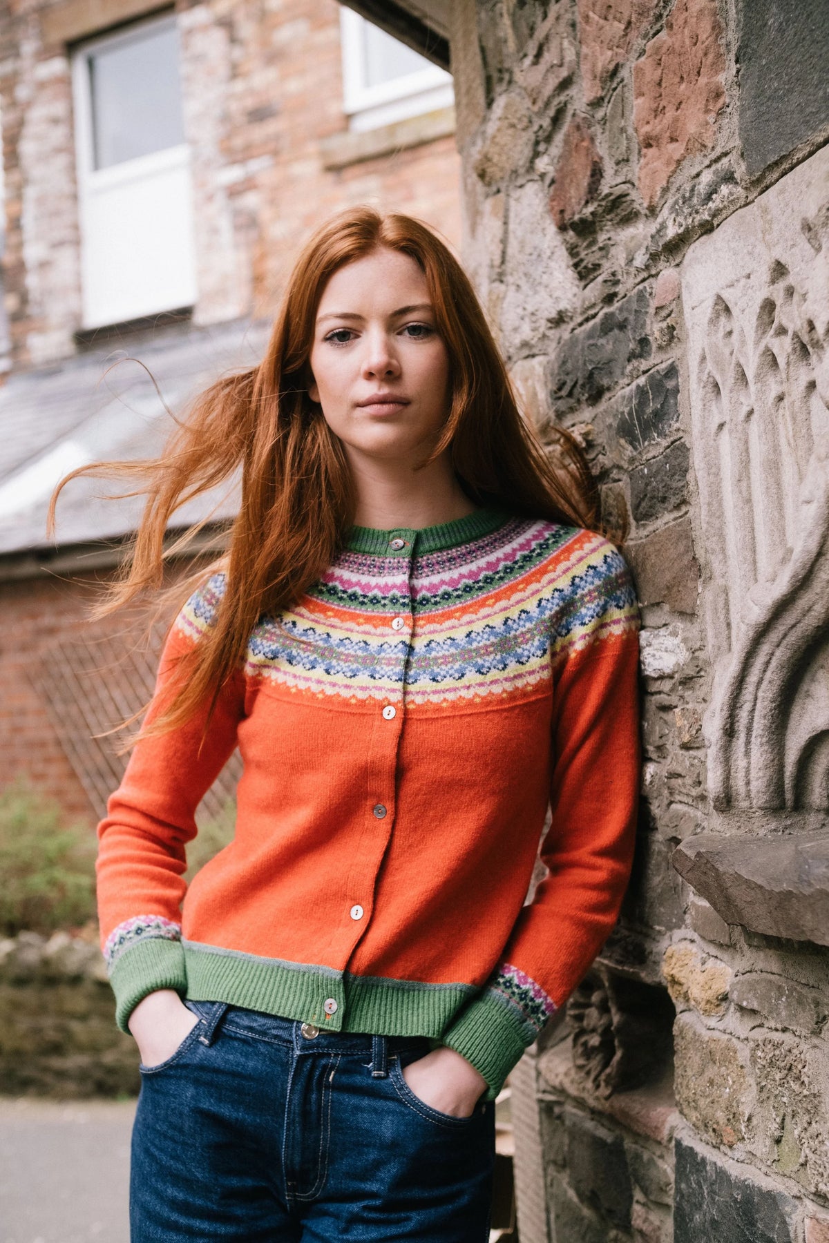 ERIBÉ Alpine Short Cardigan in Bellarose