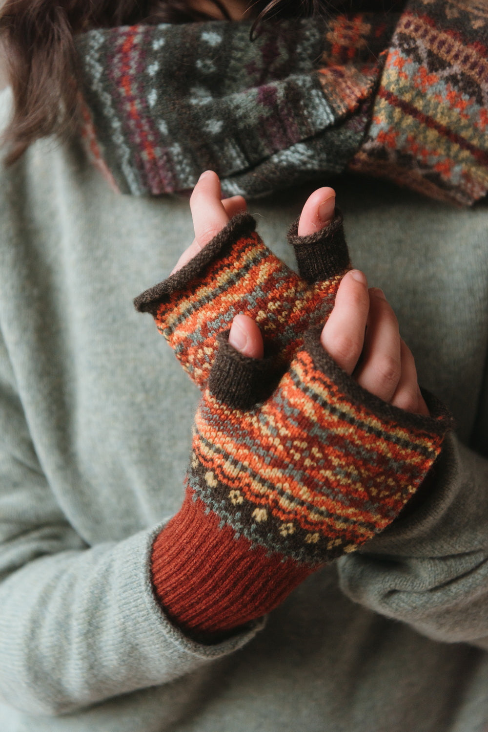 ERIBÉ Alloa Merino Wool Open Mitts
