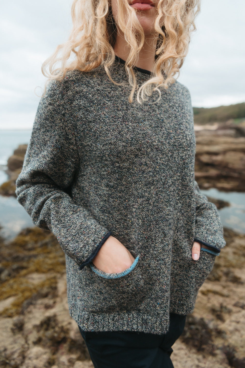 ERIBÉ Tweed Nep Sweater
