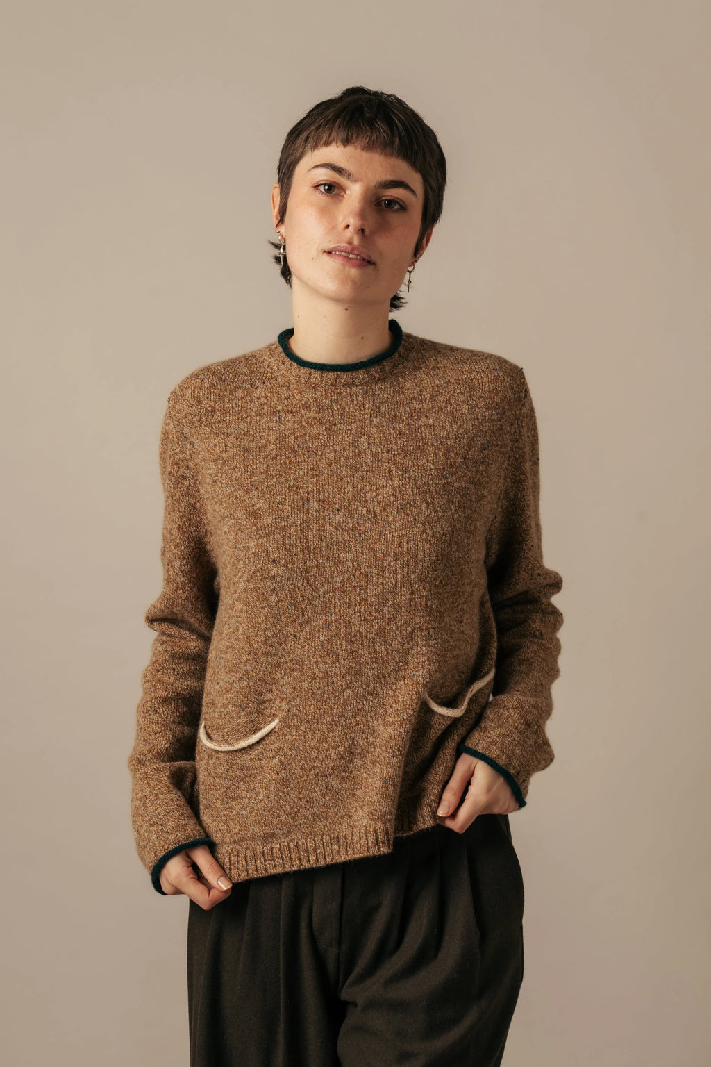 ERIBÉ Tweed Nep Sweater