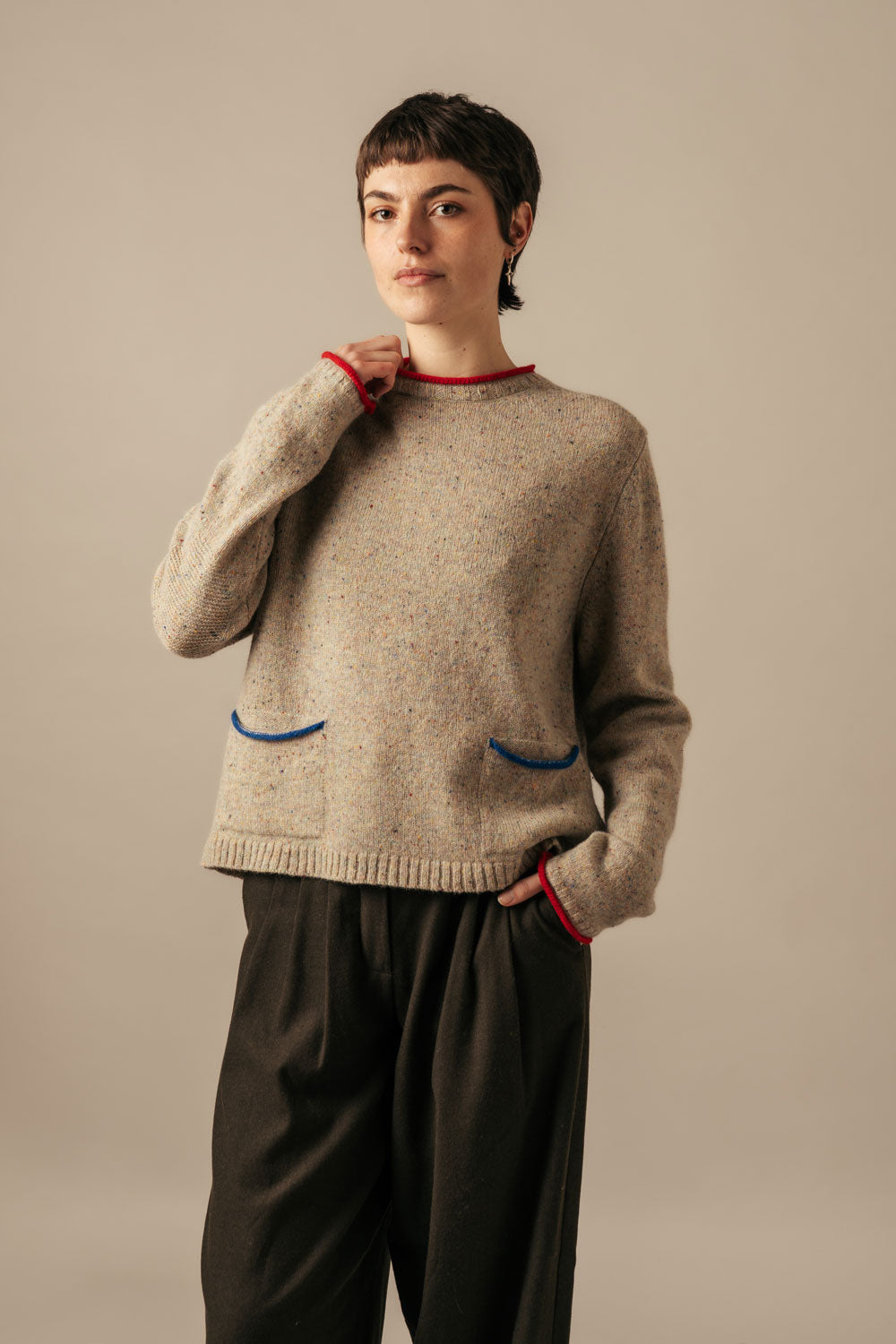 ERIBÉ Tweed Nep Sweater