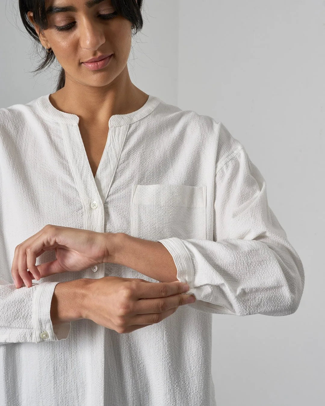 BIBICO Tanya blouse in White stripe