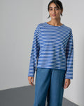 BIBICO Zoe Relaxed T-Shirt in Blue stripe