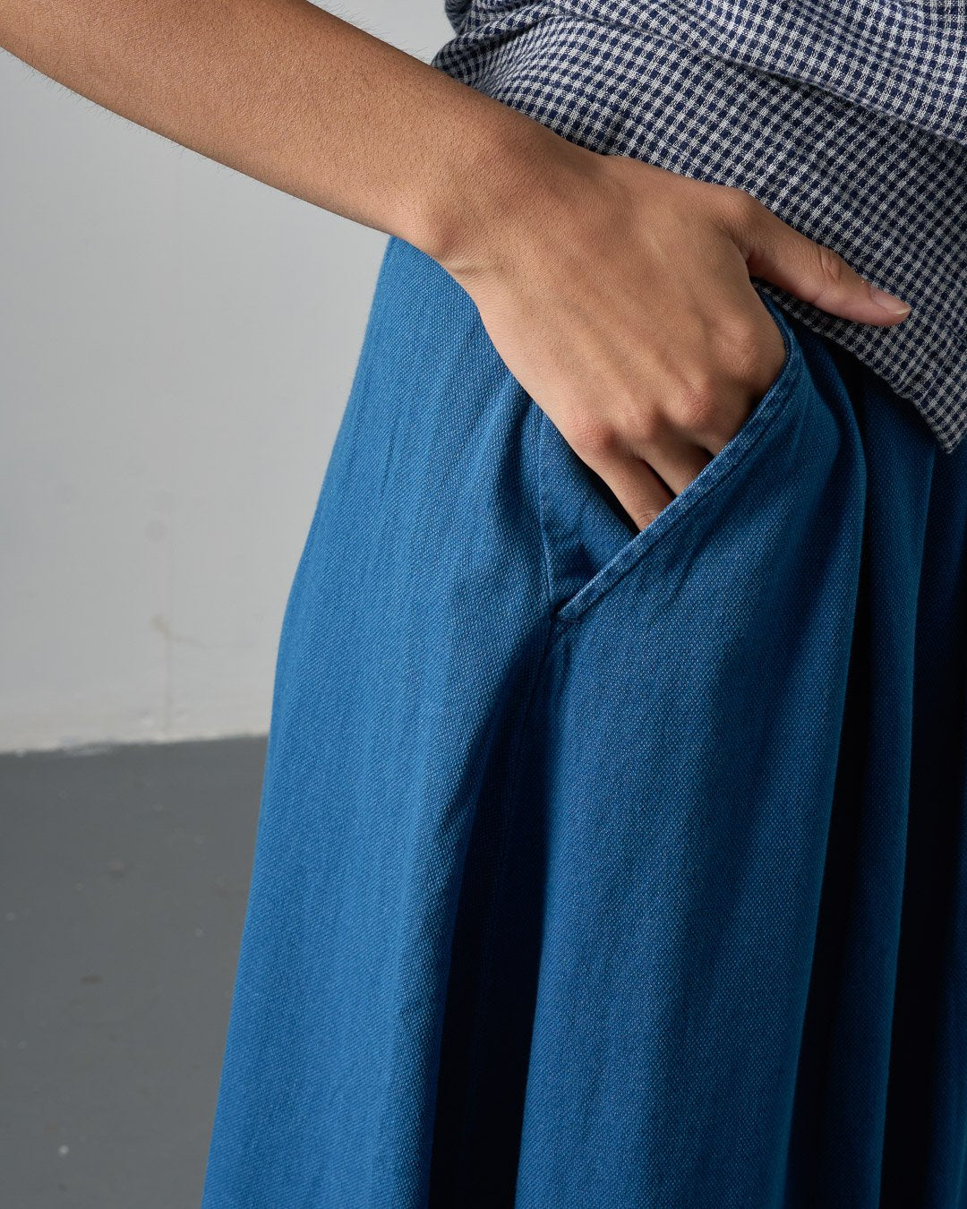 BIBICO Wander Midi Skirt in Denim
